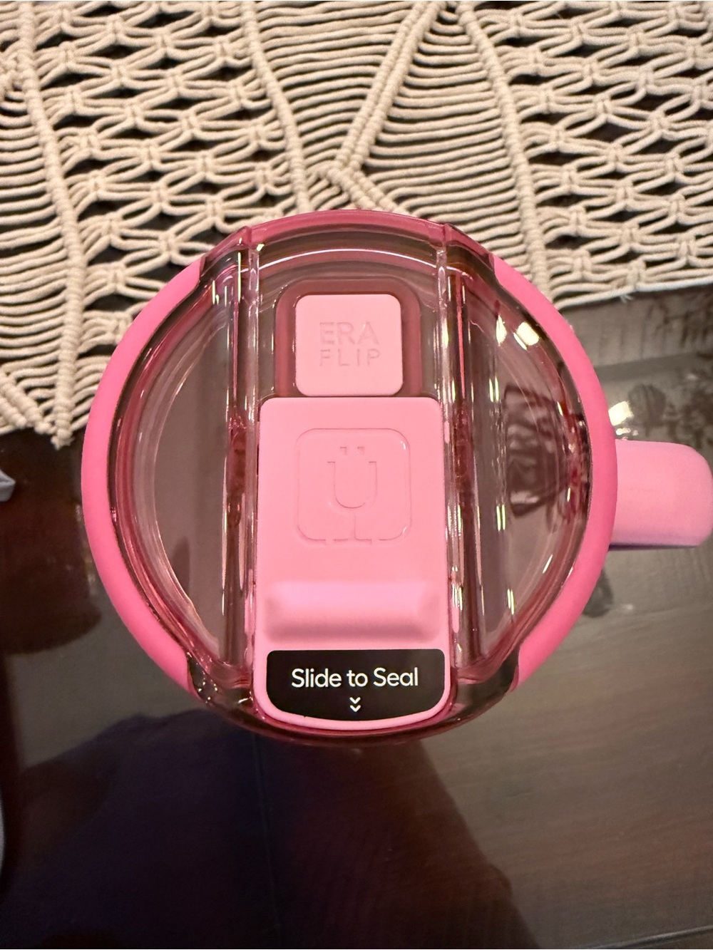 BrüMate Era Flip 30oz Pink Gingham Travel Mug - Picture 2 of 3